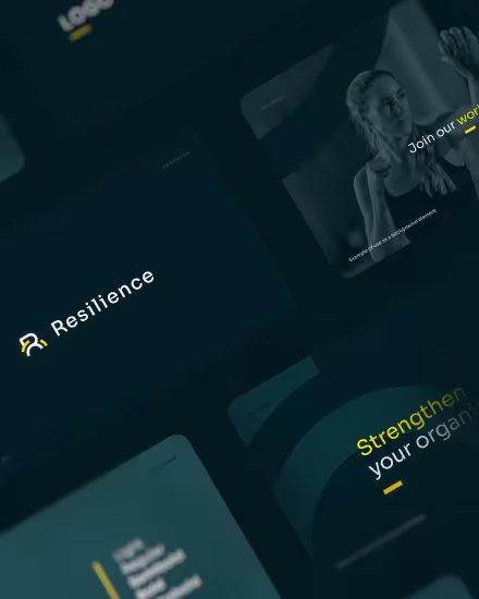 Logo design, visual identity and brandbook for Resilience