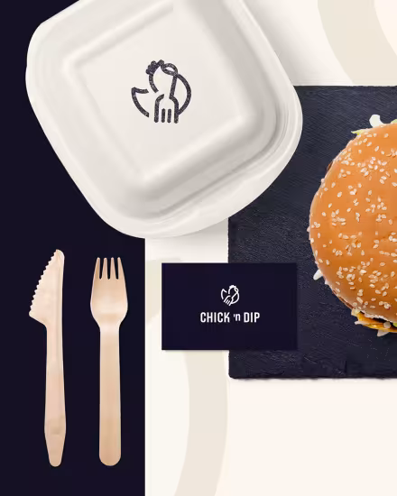 Chick 'n Dip Logo design