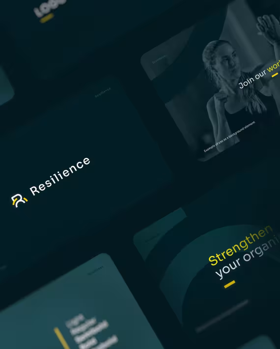 Logo design, visual identity and brandbook for Resilience